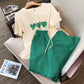 Youthful Western-style Fashionable Wide-leg Pants Two-piece Set