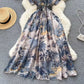 French Minority Elegant Printed Dress