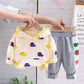 Ensemble à capuche imprimé petit canard jaune pour fille
