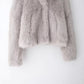 Manteau en fourrure de cuir simple et tendance pour femme