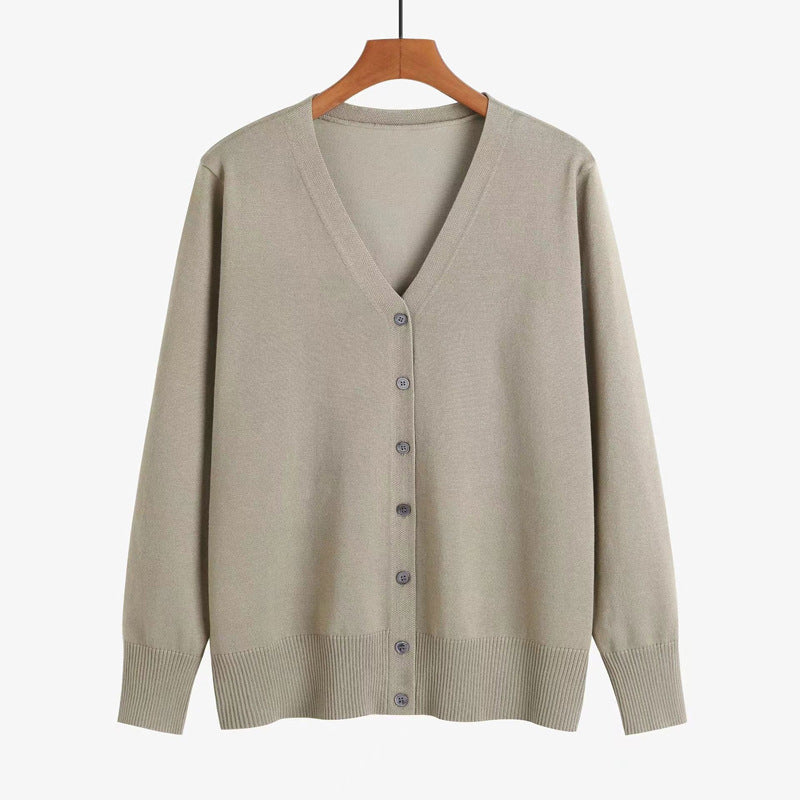 Autumn And Winter New V-neck Knitwear Long-sleeved Cardigan