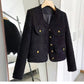 Classic Style French Style Temperament Thin Type With Button Design Short Top