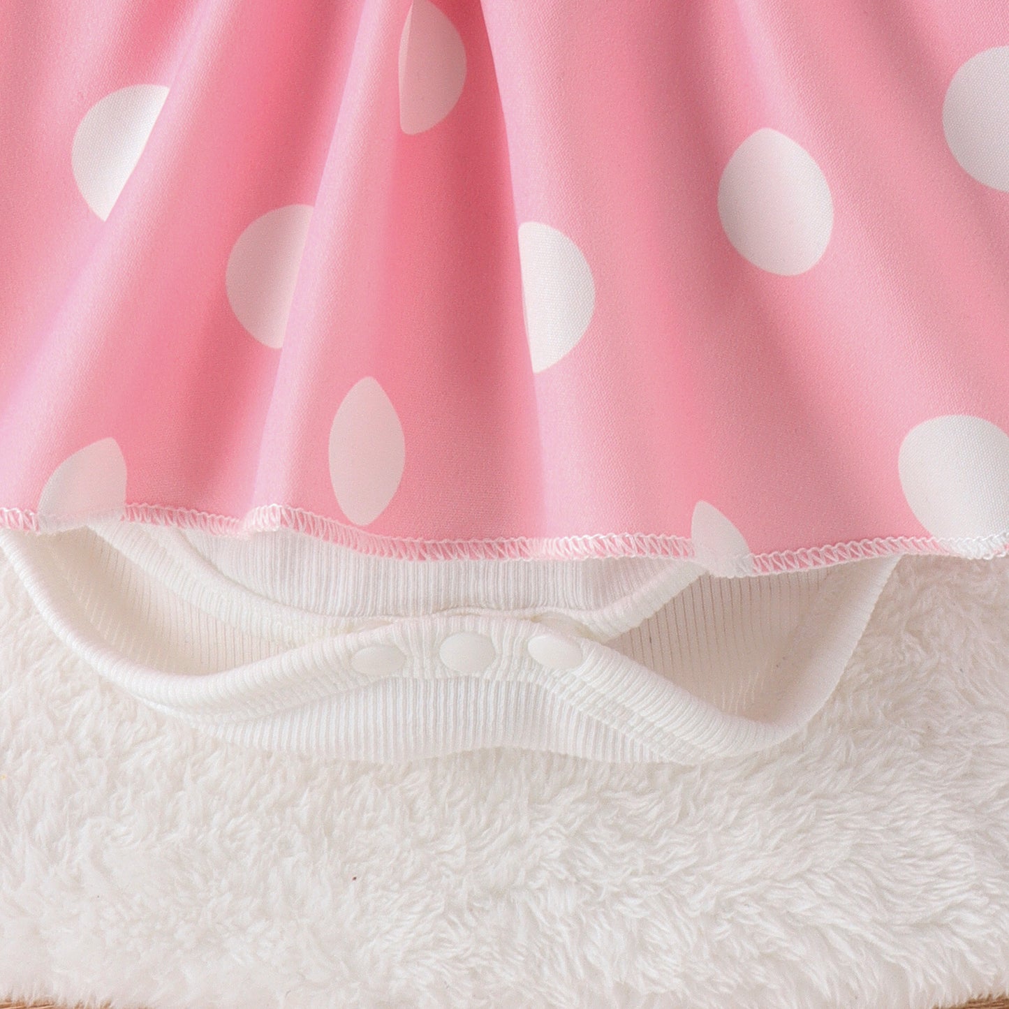 Combinaison à manches longues pour bébé fille avec motif lapin et coiffe