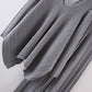 Ensemble pull-over élégant et tendance pour l'automne, haut en tricot plissé irrégulier à col en V, pantalon large
