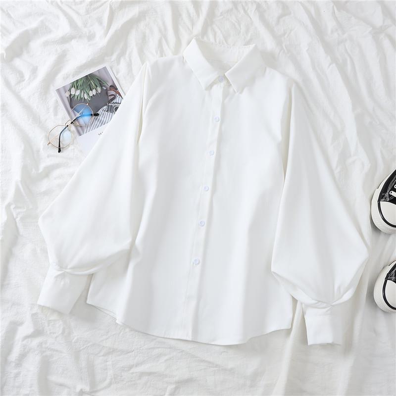 Chemise à manches lanternes, design Sense Niche, haut ample à manches longues et revers