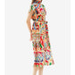 Robe mi-longue slim à imprimé graffiti pour femme