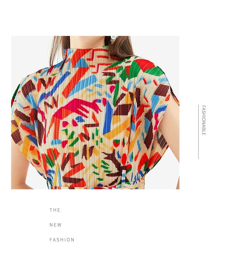 Robe mi-longue slim à imprimé graffiti pour femme