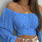 Women's New Off-shoulder Printed Top