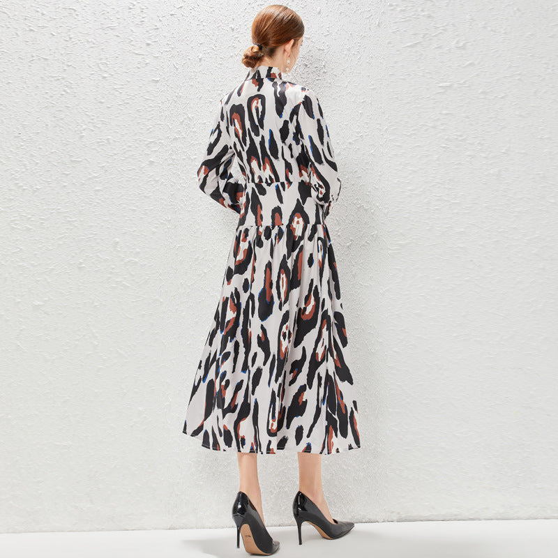 Women's Dress Vintage Leopard Print Printing