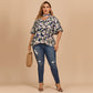 Women's Ruffle Sleeve Floral Shirt