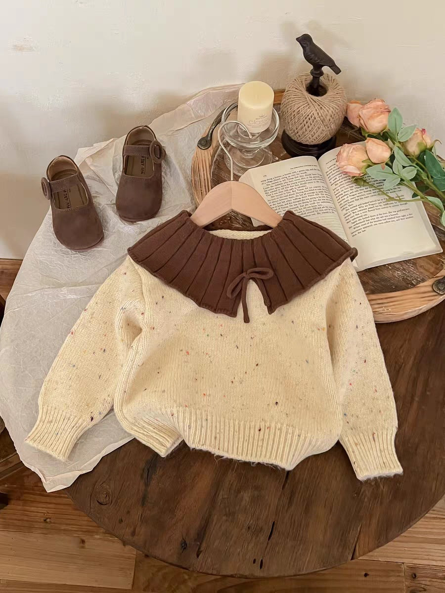 Nouvel ensemble cardigan-manteau pour fille
