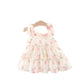 Printed Sleeveless Double-layer Cool Multi-layer Chiffon Princess Dress