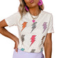 Women's Fashionable Loose Printed Pullover Short Sleeve Top