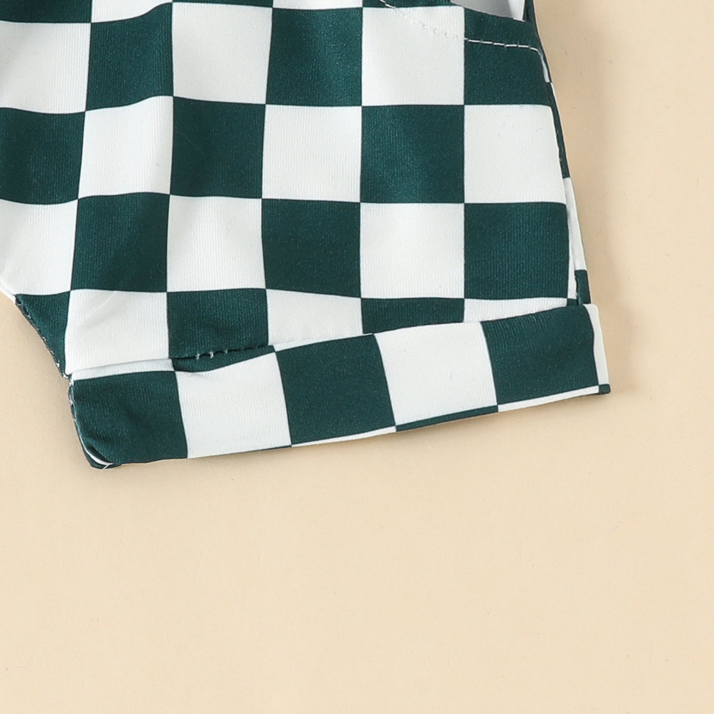 Children's Fashion Round Neck Printed Pullover Short Sleeve Shorts Suit