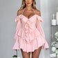 Women's Ruffled Long-sleeved One-piece Shorts
