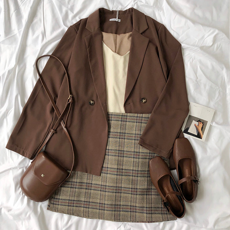 Women's solid color suit