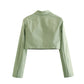 European And American Style Lapel One-button Blazer, High Waist Wrap