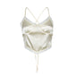 Back Lace-up Satin V-neck Camisole