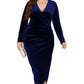 Women's V-neck Dress With Regular Sleeves