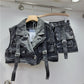 Fashion Retro Workwear Denim Suit Women