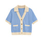 Simple Fashion Polo Collar Knitted Coat