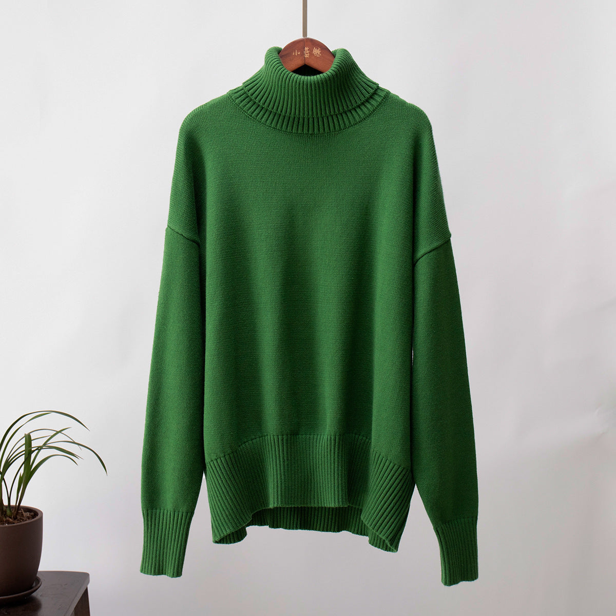 Pull à col roulé uni tendance pour femme
