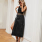 European And American Girls Half Elastic Denim Cargo Pants Casual Skirt