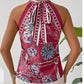 Summer Floral Print Open Collar Shirt