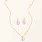 Creative Fashion Resin Butterfly Necklace And Earring Set