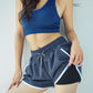 Short de sport taille haute pour femme