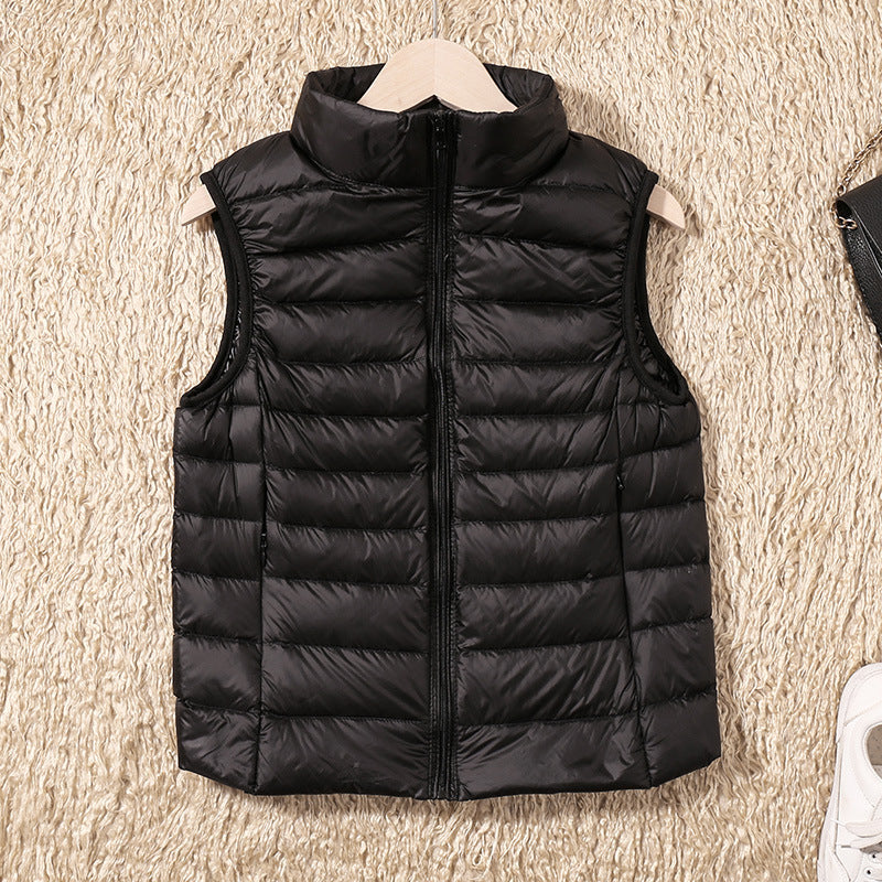 Lightweight down jacket women's Vest Short Size Large