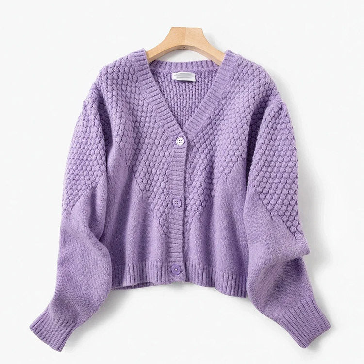 All-match twist knit jacket
