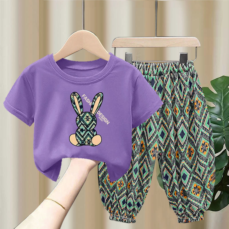 Children's Summer Thin T-shirt Blouse And Pants