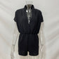 Women's Solid Color And V-neck Slimming Jumpsuit