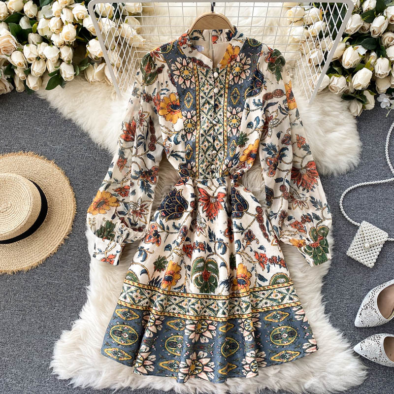 French print dress
