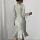 Fishtail Round-neck Elegant Figure-hugging Long Dress