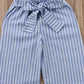 Children's Clothes Pinstripe Tube Top Half Sleeve Suit