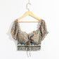 Retro floral print top