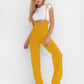 Salopette pantalon taille haute à lacets