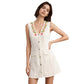 Fitted-waist Embroidered Dress For Women