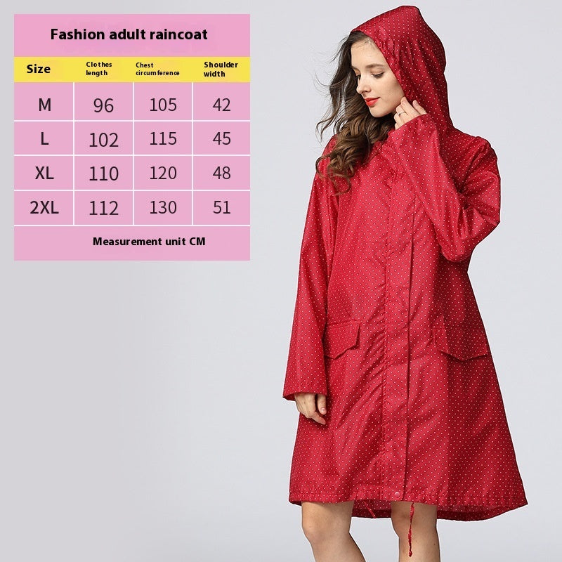 Raincoat Mid-length Windproof Outdoor Poncho Tide