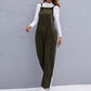 Fall Casual Loose Corduroy Solid Color Strap Ladies Jumpsuit