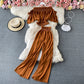 One-shoulder Off-the-shoulder Top High-waisted Wide-leg Pants Two-piece Suit
