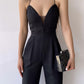 European And American V-neck Strap Slim Fit Bodysuit