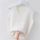 Women's Summer Ice Silk Round Neck Camisole Vest Knitted Bottoming Shirt