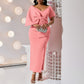 European And American Big Bow Split Sheath Dress