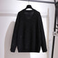 Fat Sister V-neck Sweater Korean Style Gold Velvet Skirt