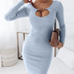 Women's Dress Round Neck Hollowed Fashion