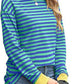 Women's Striped Pattern Round Neck Long-sleeved Sweater