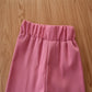 Girls' Clothing, Small And Medium-Sized Children's Checked Long-Sleeved Flared Pants